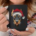 Santa Hat Xmas Pajamas Doberman Pinscher Dog Christmas Coffee Mug Unique Gifts