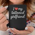 I Heart My Tattooed Girlfriend かわいいレッドハートデザイン コーヒーマグ 面白い贈り物