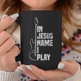In Jesus Name I Play ギター クリスチャン ギタープレーヤー コーヒーマグ 面白い贈り物