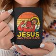 Jesus Has Your Back Jiu Jitsu レトロ クリスチャン メンズ レディース キッズ コーヒーマグ 面白い贈り物
