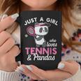 Just A Girl Who Love Tennis & Pandas パンダテニス愛好家 コーヒーマグ 面白い贈り物