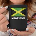 Kingston Jamaica Flag Jersey コーヒーマグ 面白い贈り物