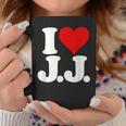 I Love Heart JJ Jj J J イニシャル コーヒーマグ 面白い贈り物