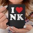 I Love Nk Initials I Heart NK First Last Name N K コーヒーマグ 面白い贈り物