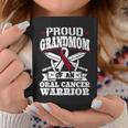 Oral Cancer Warrior Awareness リボン Proud Grandmom Of An Oral Cancer Warrior コーヒーマグ 面白い贈り物