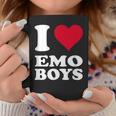 Red Heart I Love Emo Boys コーヒーマグ 面白い贈り物