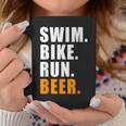 Swim Bike Run スイム バイク ラン ビール トライアスロン トライアスロン スポーツ メンズ レディース コーヒーマグ 面白い贈り物