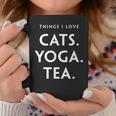 Things I Love Cats Yoga Tea Fun Cat ヨガtシャツ コーヒーマグ 面白い贈り物