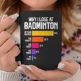 Why I Lose At Badminton 面白い言い訳 シャトルコック バーディー コーヒーマグ 面白い贈り物