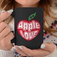 「Red Apple Fresh Fruit 」 ハート型 Love りんご フルーツ ユニークデザイン 長袖tシャツ コーヒーマグ 面白い贈り物