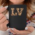 かわいい 文字 Lv イニシャル 名前 ヒョウ チーター動物 長袖tシャツ コーヒーマグ 面白い贈り物