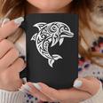 イルカ ポリネシアン トライバル マオリ ライトパターン イルカ 長袖tシャツ コーヒーマグ 面白い贈り物