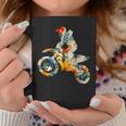 エレガントなシルエット フラワーアートピース フローラル モトクロス コーヒーマグ 面白い贈り物