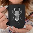 クワガタ愛好家と昆虫学者のためのヴィンテージ昆虫アート クールなクワガタ Cooltag Beetle コーヒーマグ 面白い贈り物