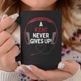 ゲーム用引用句「A Kent Never Gives Up」ヘッドセット パーソナライズ コーヒーマグ 面白い贈り物