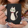 シロネコ 胸にワンポイント 落書き風 おもしろ コーヒーマグ 面白い贈り物
