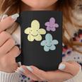 スマイリングフラワー イエロー ブルー パープル 楽しい春 コーヒーマグ 面白い贈り物