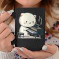 ピアノを弾くかわいい猫 ヴィンテージ かわいい猫 アート 日本アニメ コーヒーマグ 面白い贈り物