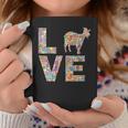 ヤギの動物愛の花 コーヒーマグ 面白い贈り物