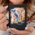 宇宙の銀河猫とユニコーン ペガサス コーヒーマグ 面白い贈り物