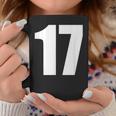 数字 セブンティーン数字 17 プレーンホワイト数字 コーヒーマグ 面白い贈り物