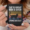 猫は素晴らしい ビールは美味しい、そして人々はクレイジー ビルマ猫 コーヒーマグ 面白い贈り物