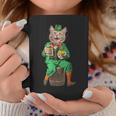 面白いレプラコーン猫、ハッピーセントパトリックデー コーヒーマグ 面白い贈り物