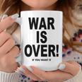 Exclusive War Is Over ご希望の場合限定ブラックプリント 長袖tシャツ コーヒーマグ 面白い贈り物