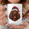 Santa Hat Xmas Pajamas Irish Setter Dog Christmas Coffee Mug Unique Gifts