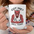 Got Ink Tattoo Devil Hell Yeah Inked Tattooist コーヒーマグ 面白い贈り物