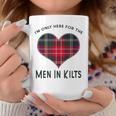 I'm Only Here For The In Kilts タータンチェック ハート コーヒーマグ 面白い贈り物