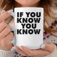 If You Know You Know コーヒーマグ 面白い贈り物