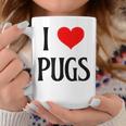 I Love Pugs I Heart Pugs Dog Lover Pet Puppy Dog Pug コーヒーマグ 面白い贈り物