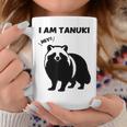 たぬきのシルエット I Am Tanuki おもしろ ユニーク 白黒 アニマル かわいい動物 狸 タヌキ 野生動物 コーヒーマグ 面白い贈り物