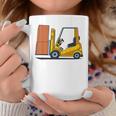 キッズ フォークリフト車両工事現場掘削機建設作業員 男の子 コーヒーマグ 面白い贈り物