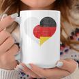 日本 ドイツ 国旗 ハート サッカー コーヒーマグ 面白い贈り物