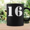 16番 16番 番号付き コーヒーマグ ギフトのアイデア