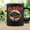 1950年代ロックンロールクラシックカーとサイコロロカビリー コーヒーマグ ギフトのアイデア