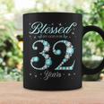 32歳の32歳の誕生日bデーパーティーに神に祝福されて コーヒーマグ ギフトのアイデア