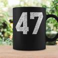 47 ジャージユニフォーム バーシティ スポーツ番号 47歳の誕生日 コーヒーマグ ギフトのアイデア