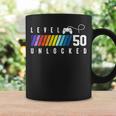 50歳の誕生日 ゲーマーボーイまたはゲーマーガール レベル50 アンロック コーヒーマグ ギフトのアイデア