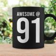 91歳で素晴らしい 面白い91歳の誕生日のお祝い。 コーヒーマグ ギフトのアイデア