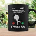 American Football Calling I Must Go ファニーコーチ メンズ レディース コーヒーマグ ギフトのアイデア