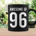 Awesome At 96 面白い96歳の誕生日のお祝いに 長袖tシャツ コーヒーマグ ギフトのアイデア