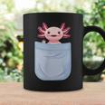 Axolotl ポケットに入った魚 両生類 ペット ホワイト アホロートル トカゲ コーヒーマグ ギフトのアイデア