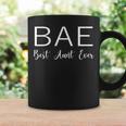 Bae Best Aunt Ever New Favorite Aunt Christmas Idea In Mangas Taza de café Ideas de regalos