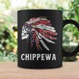 Chippewa ネイティブアメリカン アメリカ国旗 スカルヘッドレス 長袖tシャツ コーヒーマグ ギフトのアイデア