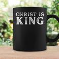 Christ Is King 忠実なキリスト教信者・崇拝者 コーヒーマグ ギフトのアイデア