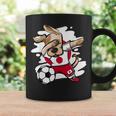 Dabbing Dog Japan サッカーファン ジャージ 日本国旗 フットボール コーヒーマグ ギフトのアイデア