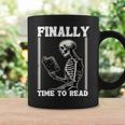 Finally Time To Read Book Lover Bookworm スケルトン 面白い本 コーヒーマグ ギフトのアイデア